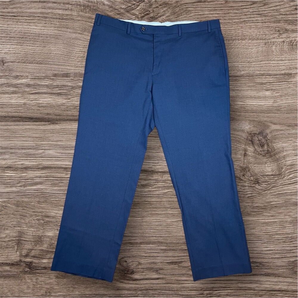 Ralph Ralph Lauren Comfort Flex Pants Blue Plaid‎ Polyester Blend Men’s 40X30